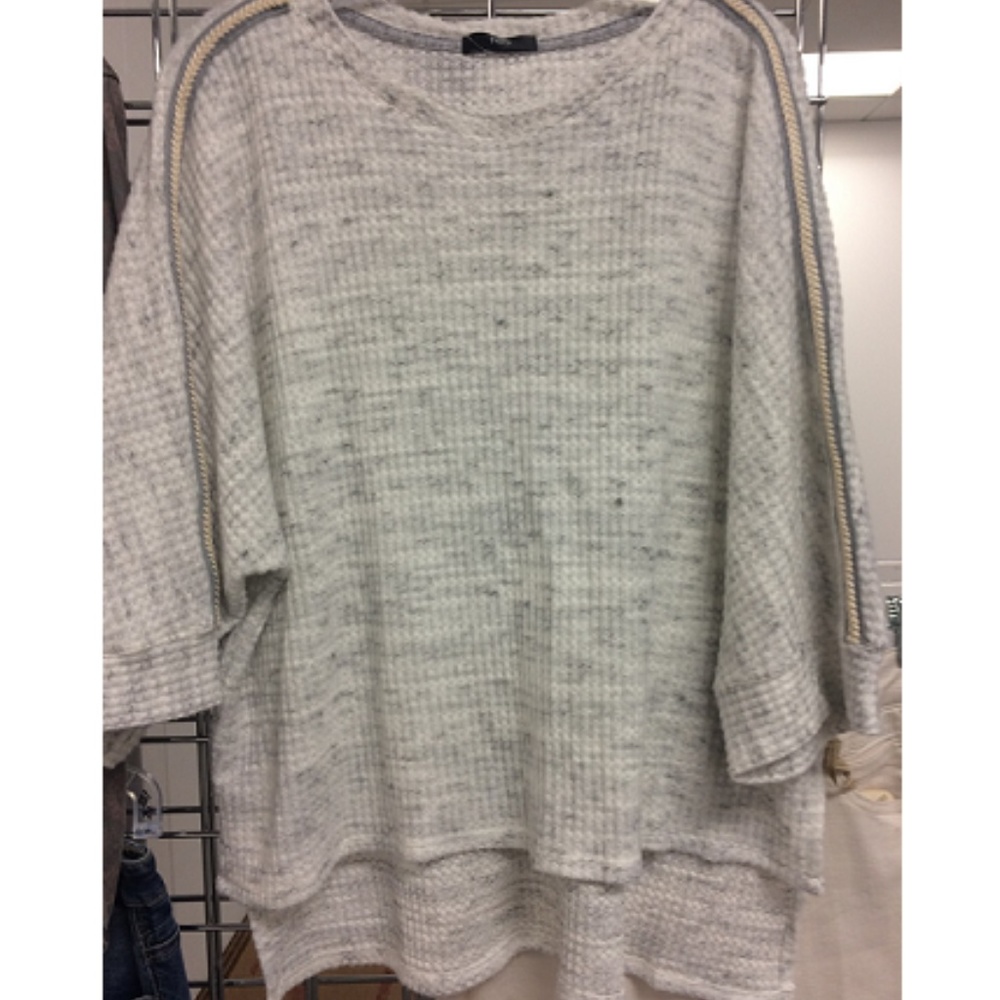 Super soft Dolman sweater in Brushed waffle knit.